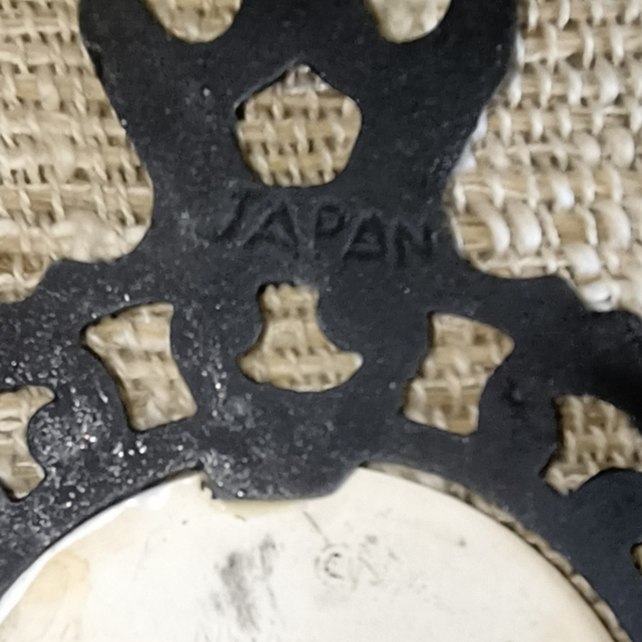 Vintage Cast Iron Framed Tile Trivet - Picture 5 of 9